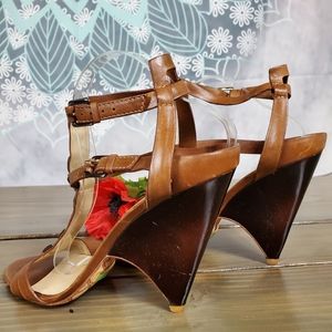 L.A.M.B. Leather Strappy Heel